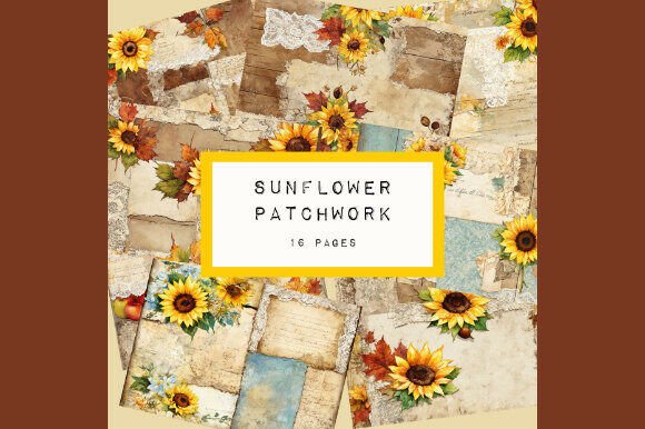 Autumn Sunflower Journal Pages: 10 Unique Designs