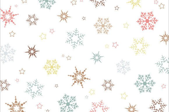 Christmas Colorful Snowflake Pattern: A Festive Design Asset