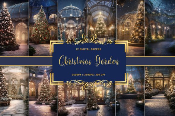 Christmas Garden Rich Beautiful Collecti: A Festive Design Asset