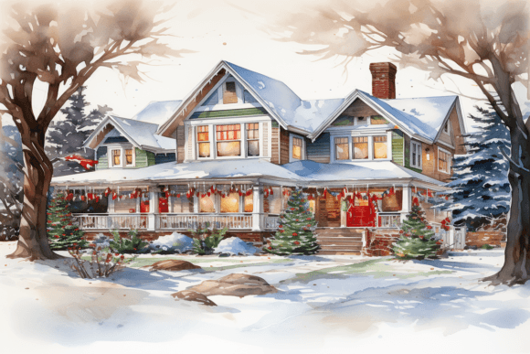 Christmas Home Background: A Digital Paper Set for Festive Projects