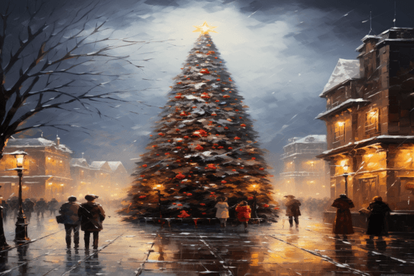 Christmas Town Background: Capturing Winter Magic in Your Designs