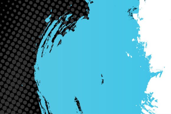 Dynamic Blue Black White Brush Background for Modern Design