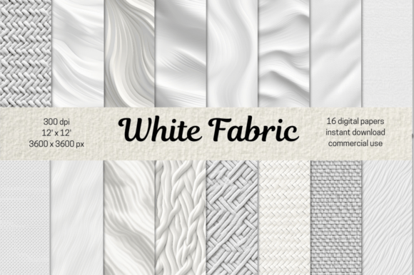 Elevate Your Brand with White Fabric Digital Paper Texture