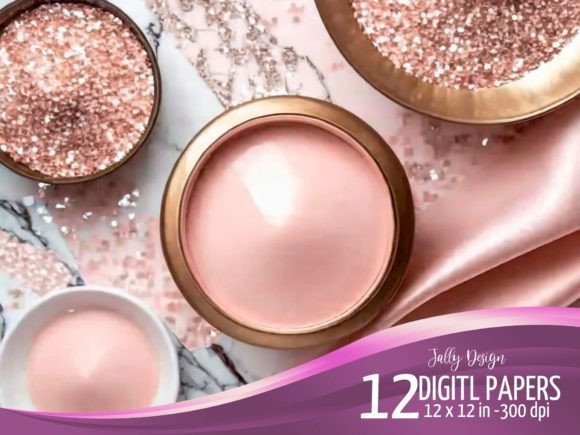 Pink, Shiny, Luxurious Textures Collage: A Creative Toolkit