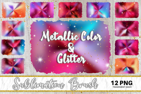 Sublimation Metallic Glitter Background: 12 Designs for Creative Projects