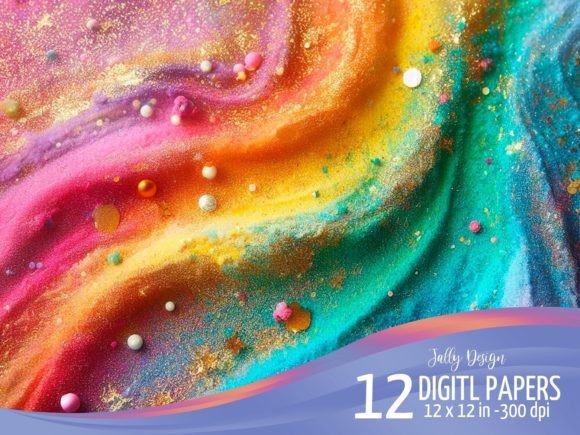 Unleashing Vibrant Creativity: A Guide to Rainbow Powder Texture Digital Paper