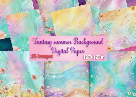Unlock Enchantment: Fantasy Summer Background Digital Paper