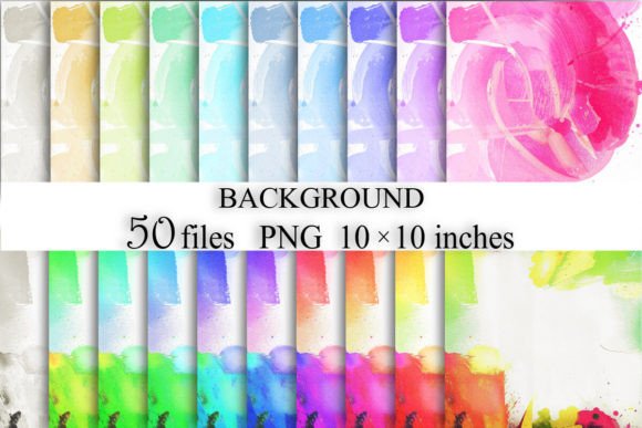 Watercolor Background Sublimation: 50 Designs for Creative Brands
